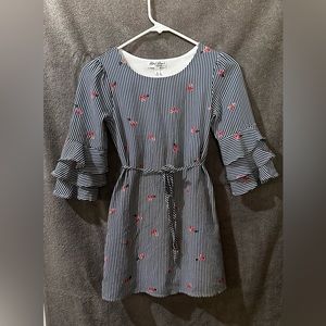 Girls Pin Stripe Dress
